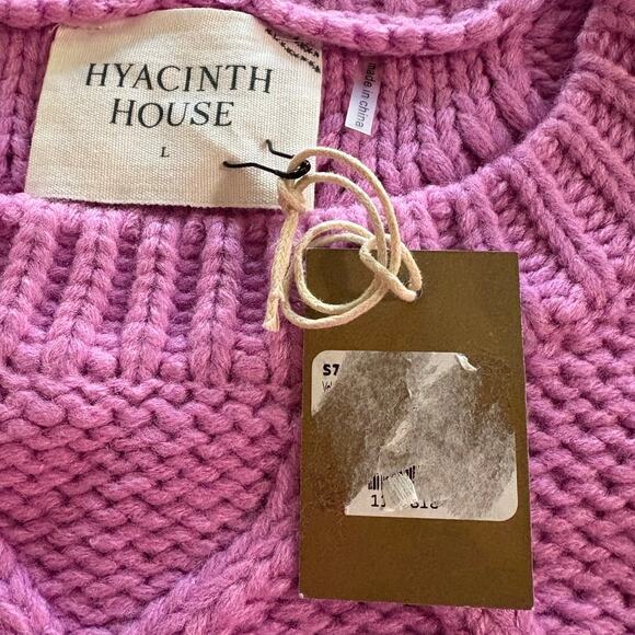 Hyacinth House Tuckernuck Pink & Red Color Block Scarlett Sweater Dress Size L - Picture 4 of 8